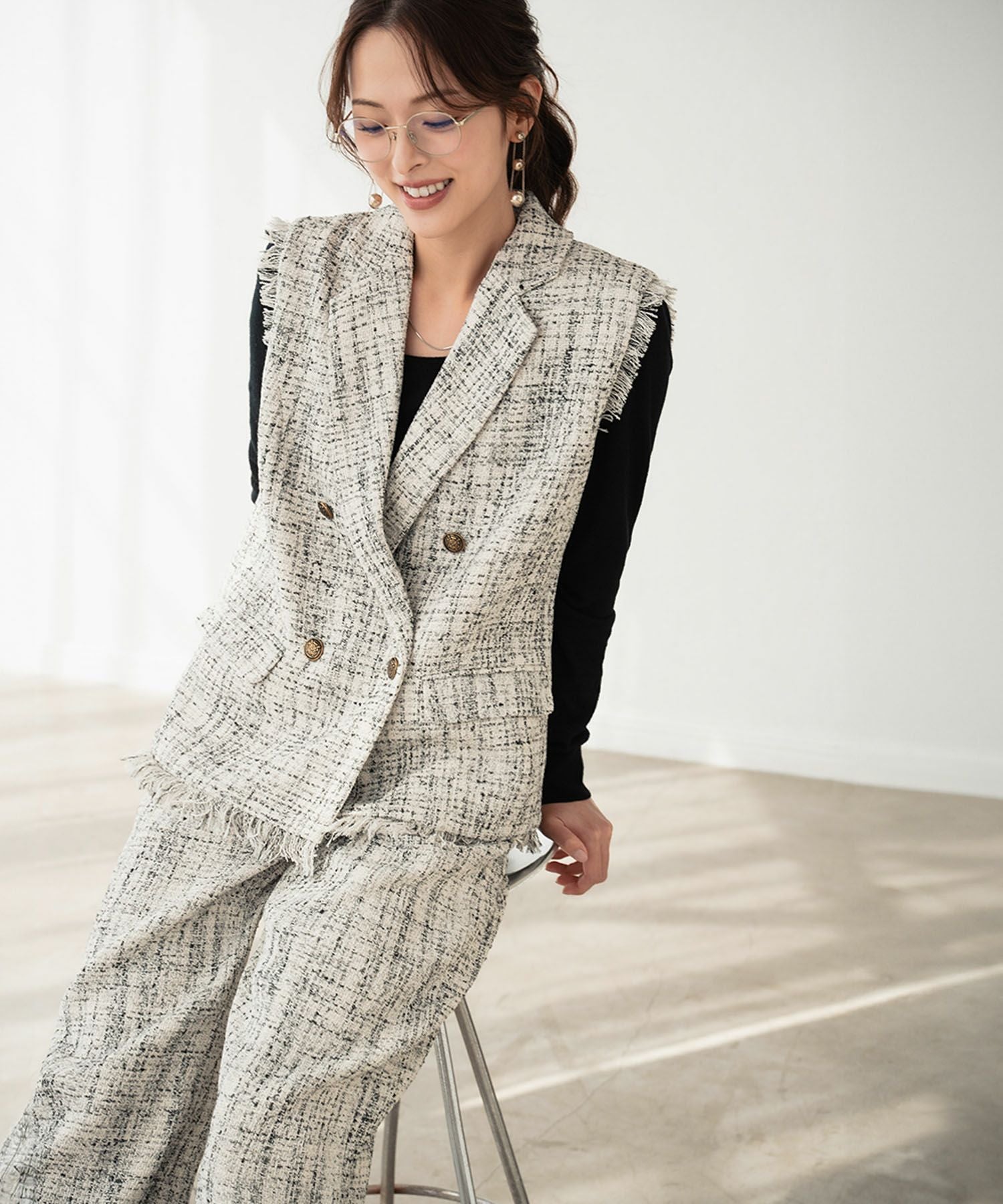デイリー・カジュアル対応 | ベスト＆パンツの2点セットアップ
