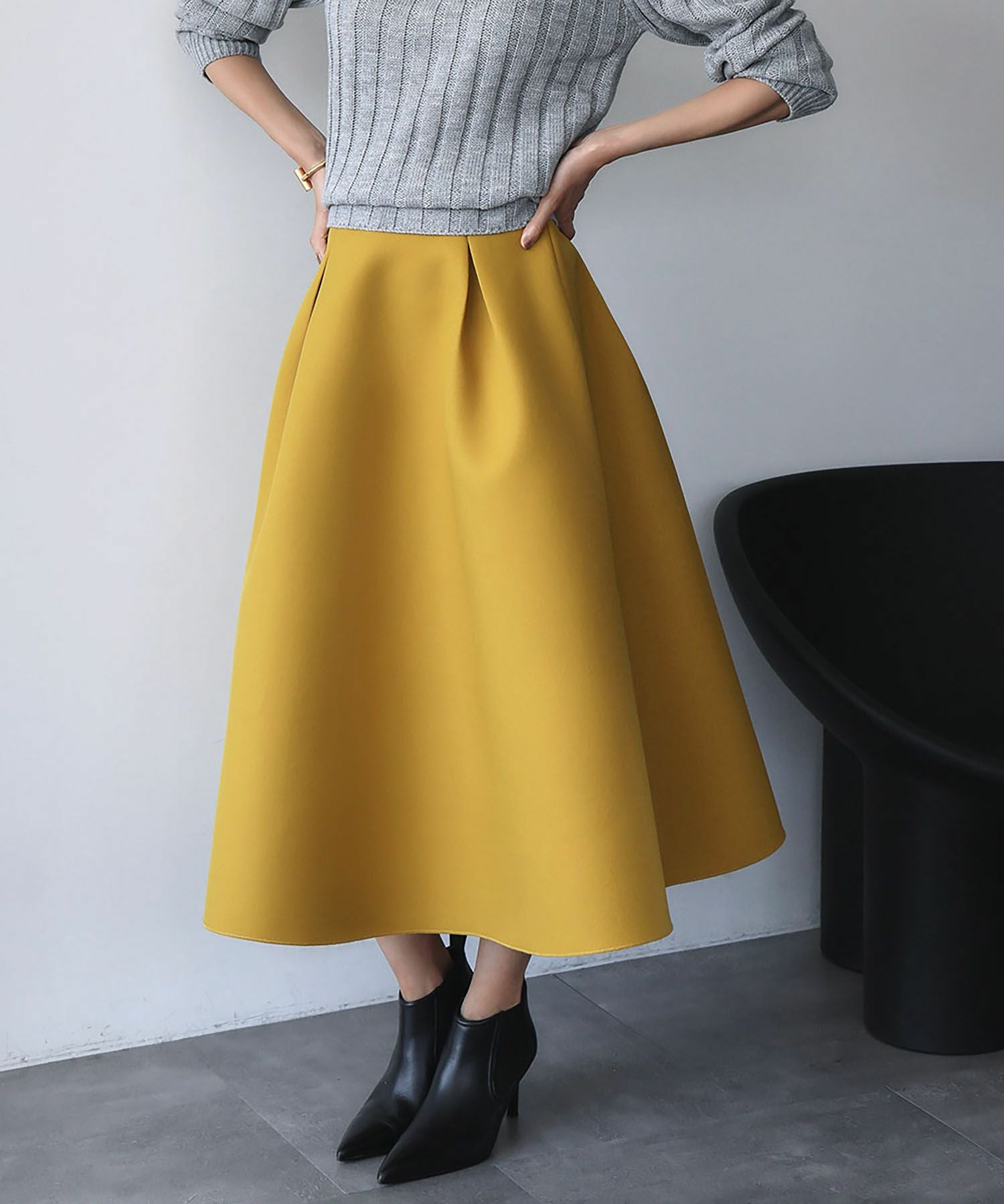 デイリー・カジュアル対応 | ボンディングタックフレアスカート