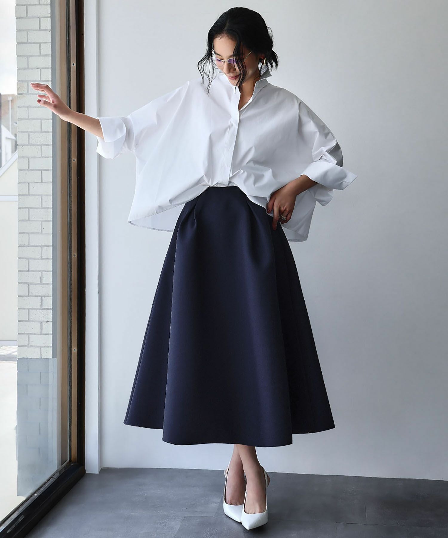 デイリー・カジュアル対応 | ボンディングタックフレアスカート