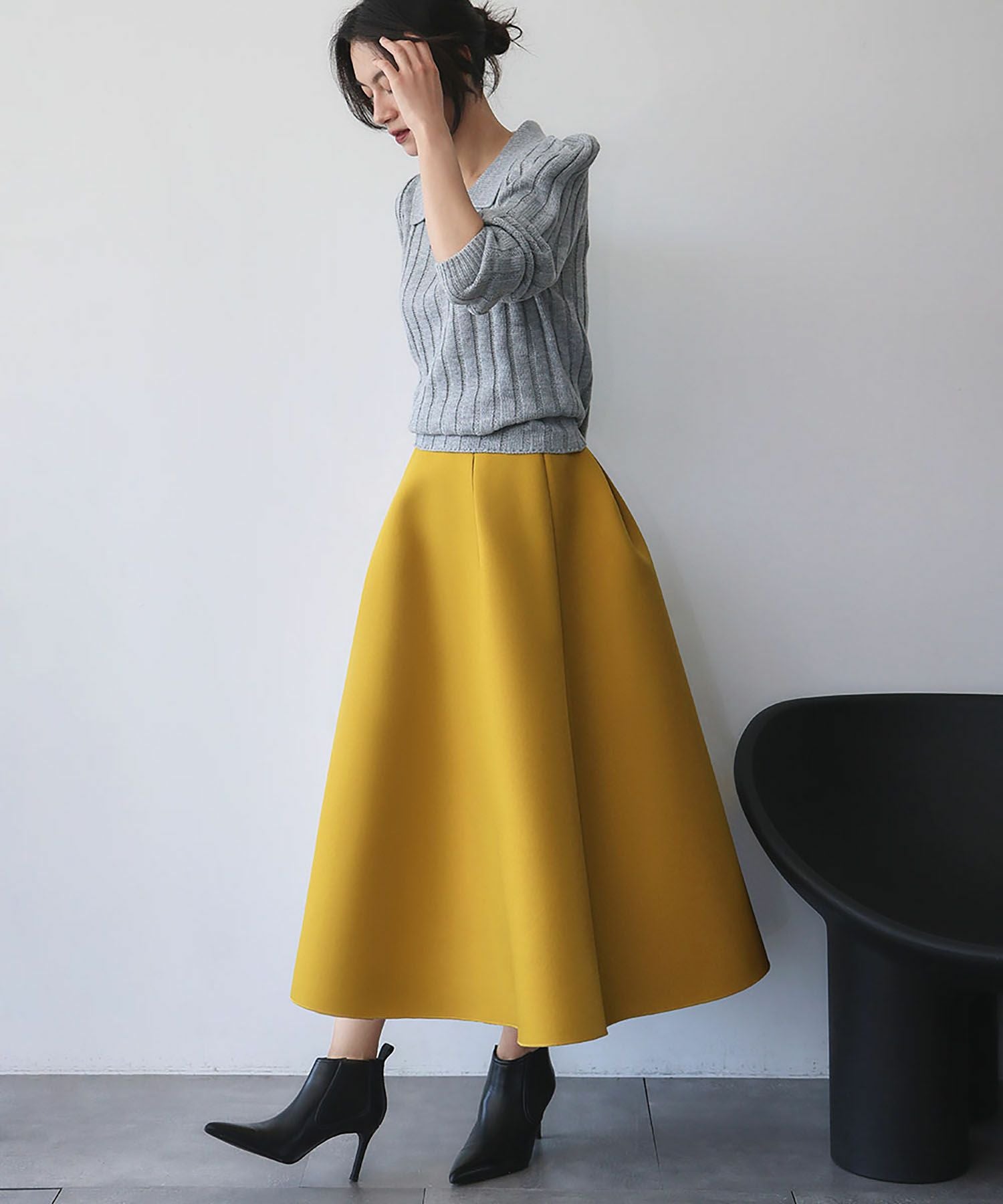 foxey イエロー フレアスカートSkirt DOLLY NOIR　39704 FOXEY - フォクシー FOXEY 39704 スカートの通販 by KOMEHYO ONLINE
