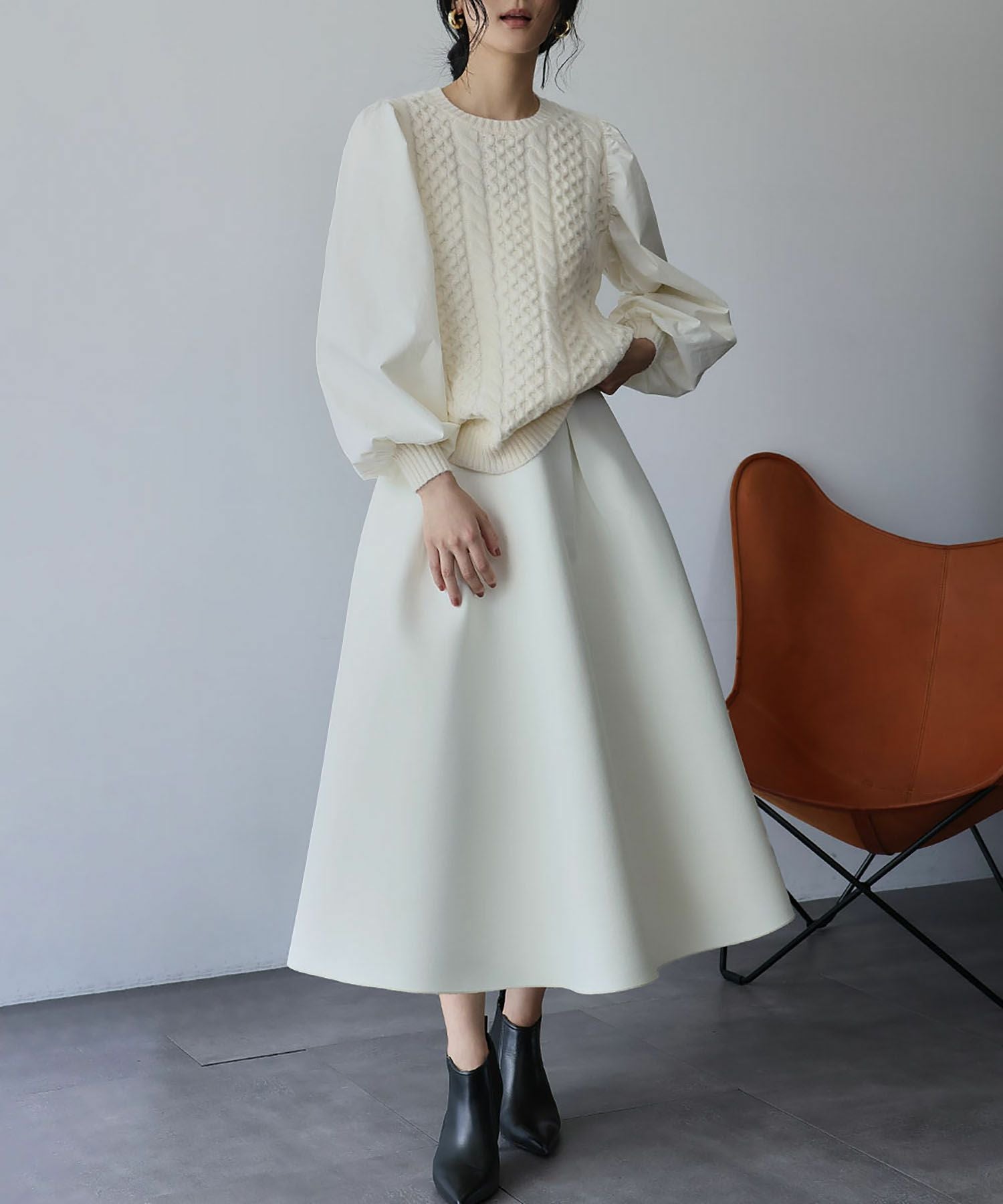 デイリー・カジュアル対応 | ボンディングタックフレアスカート