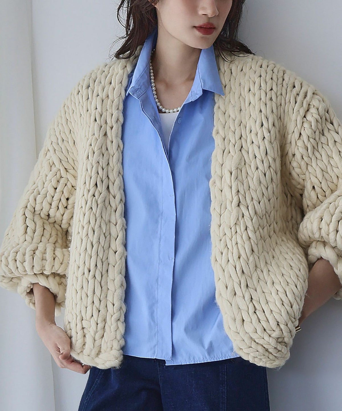 身長：165cm　着用サイズ：FREE　B：77 / W：57 / H：79