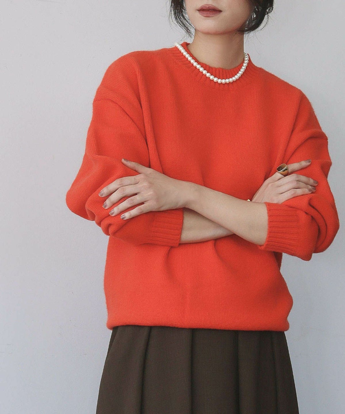 身長：165cm　着用サイズ：FREE　B：77 / W：57 / H：79