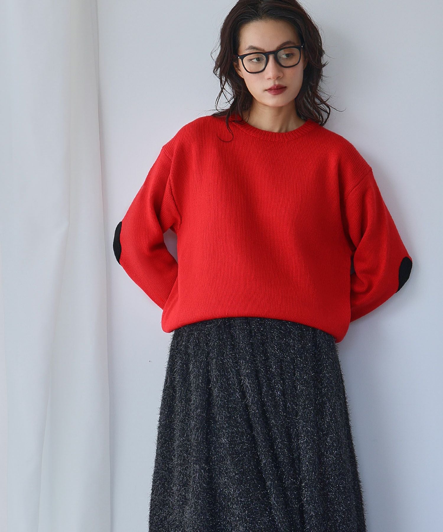 デイリー・カジュアル対応 | スリーブハートニットプルオーバー