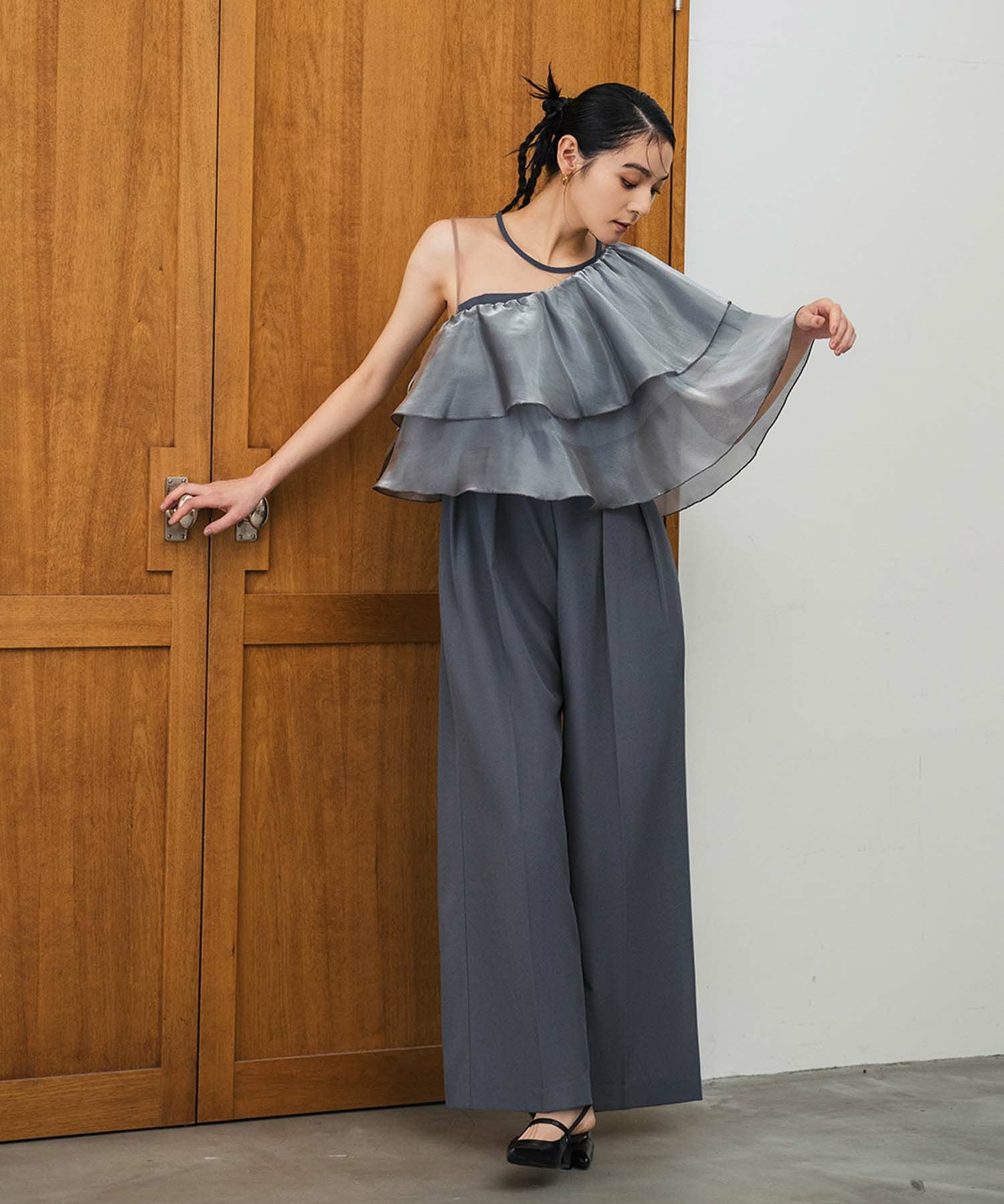 結婚式・お呼ばれ対応 | フリル＆オールインワン2点セットドレス