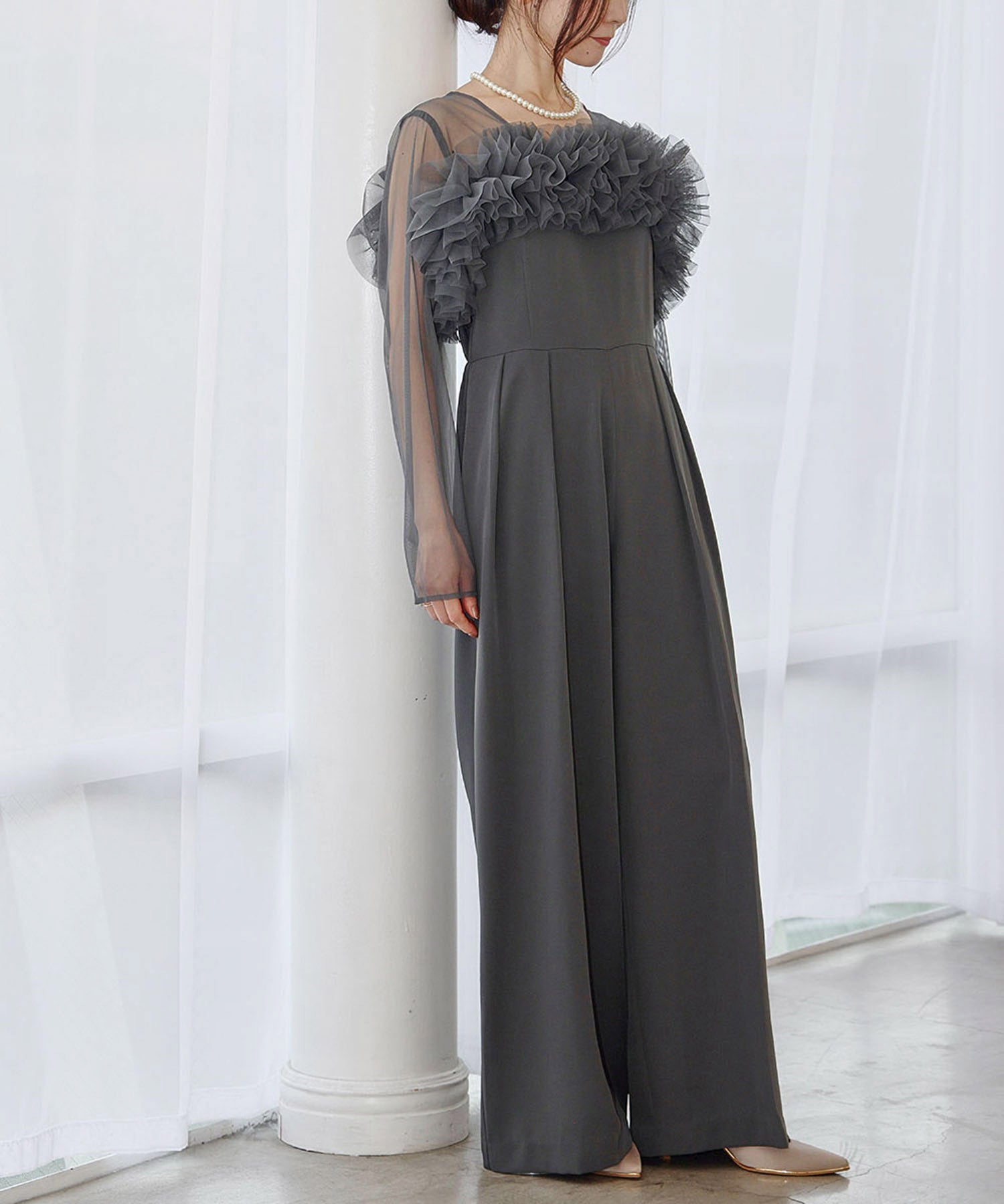 結婚式・お呼ばれ対応 | チュールフリルドッキングオールインワン