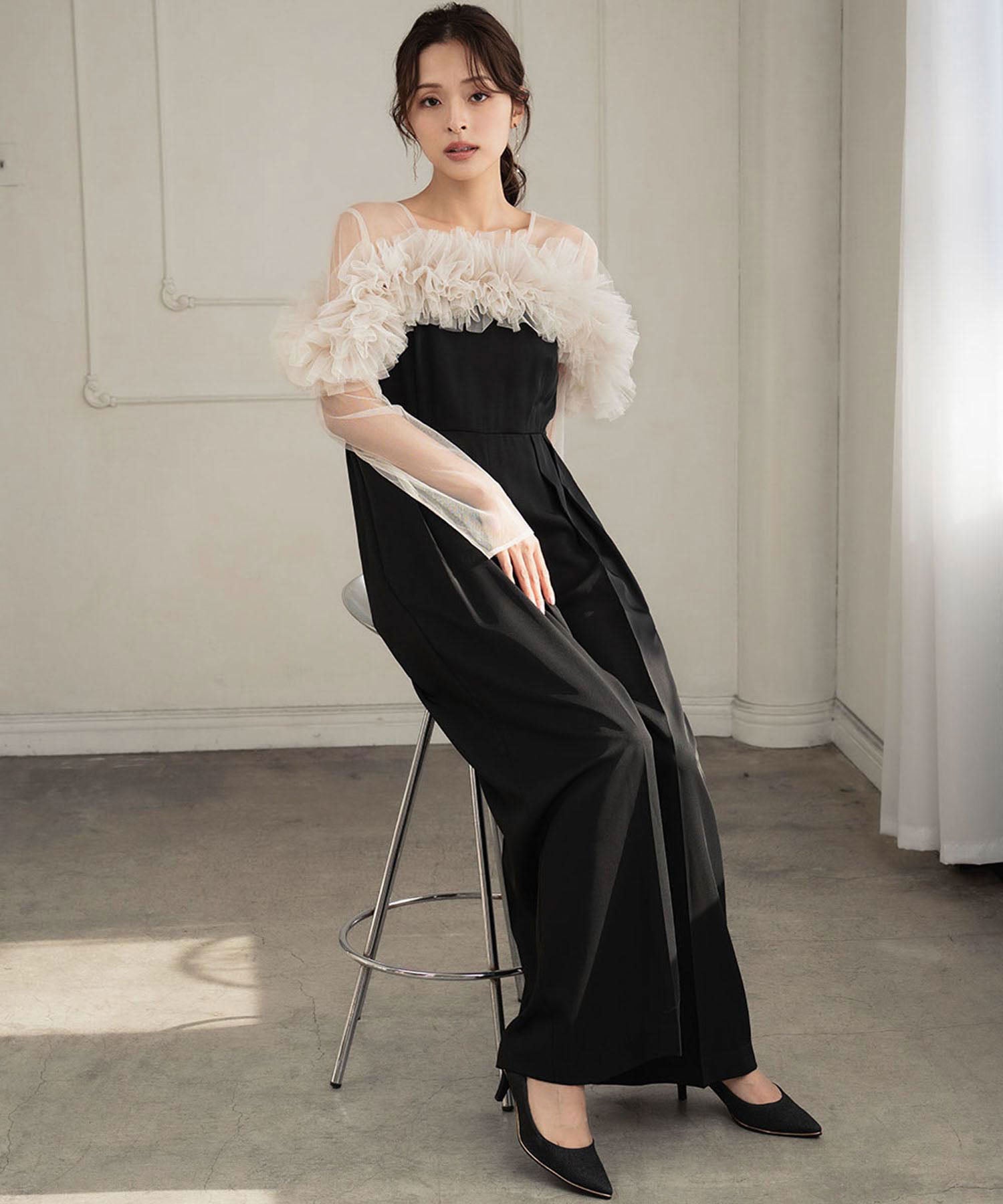 結婚式・お呼ばれ対応 | チュールフリルドッキングオールインワン