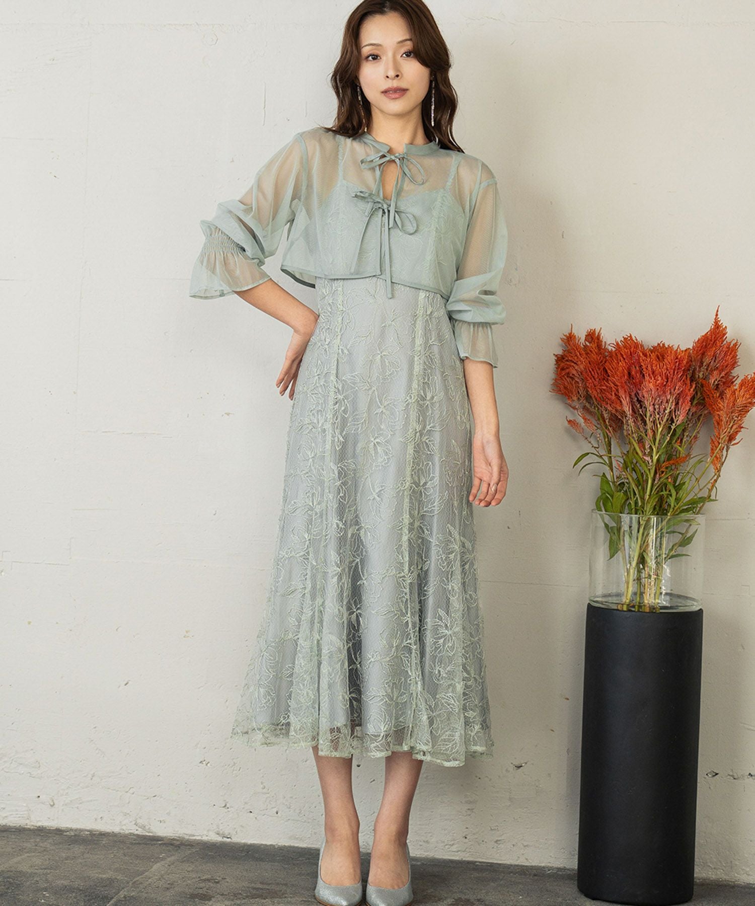 結婚式・お呼ばれ対応 | ブラウス＆ワンピース2点セットドレス