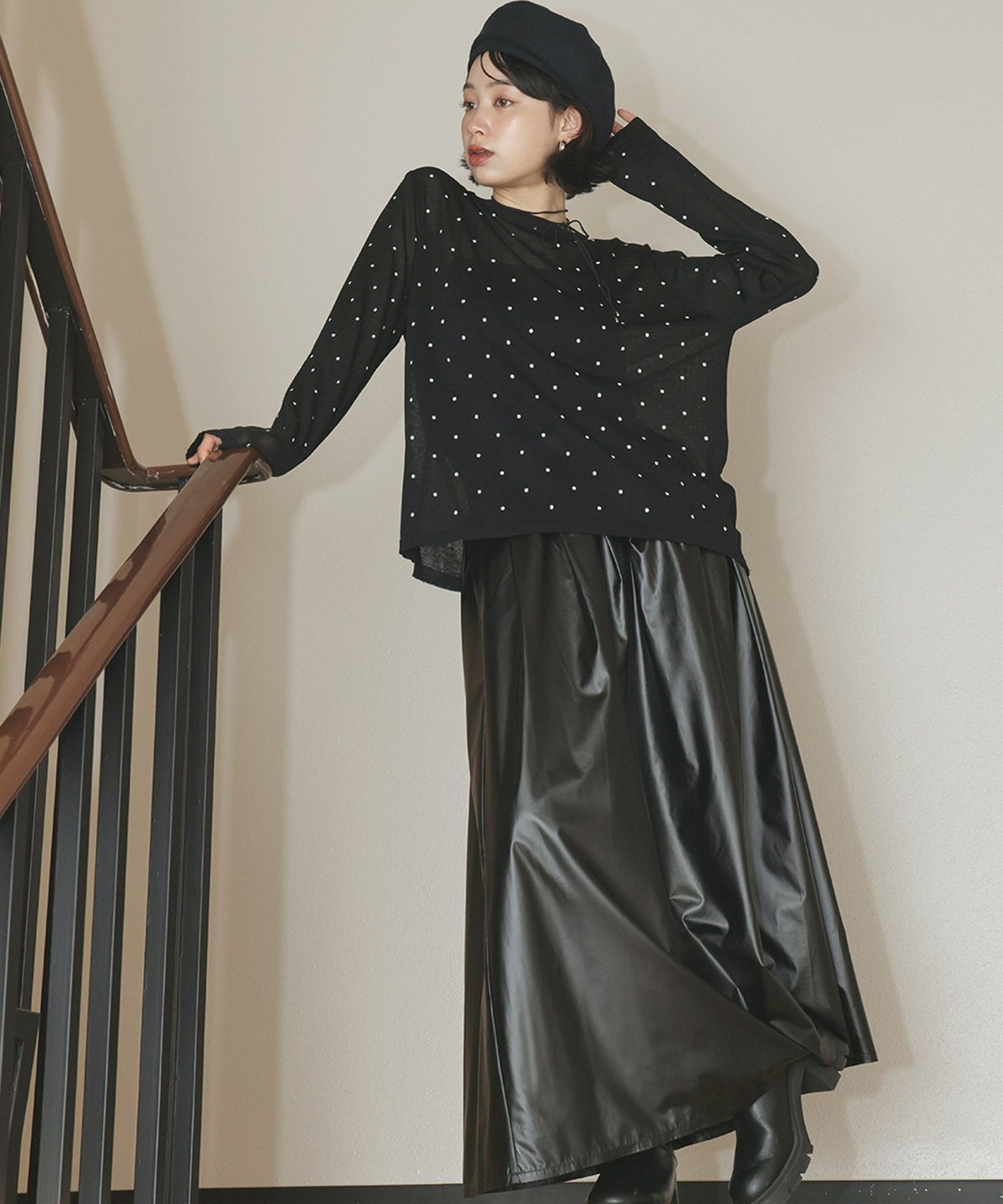 身長：157cm　着用サイズ：FREE　B：82 / W：63 / H：87