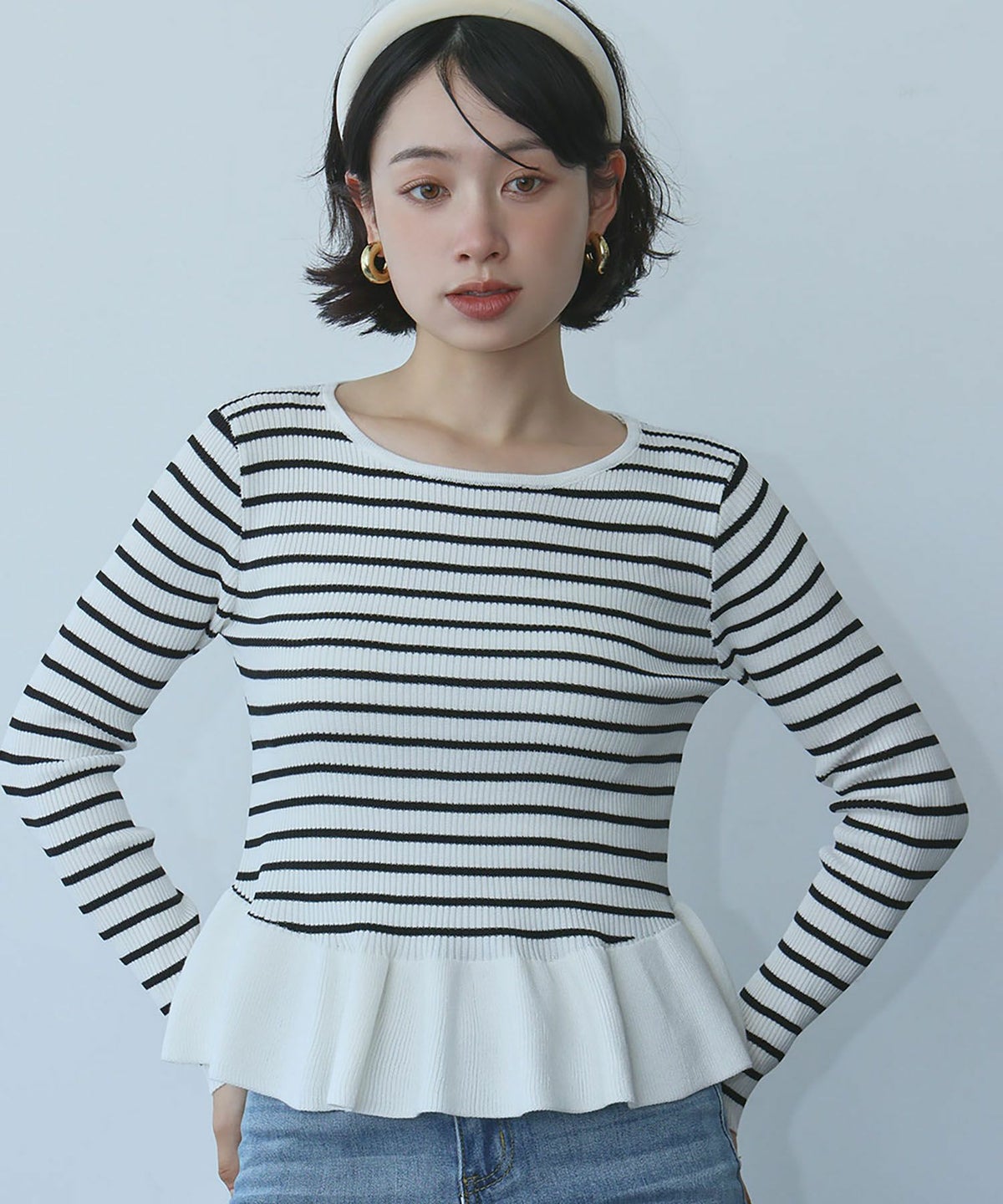 身長：157cm　着用サイズ：FREE　B：82 / W：63 / H：87