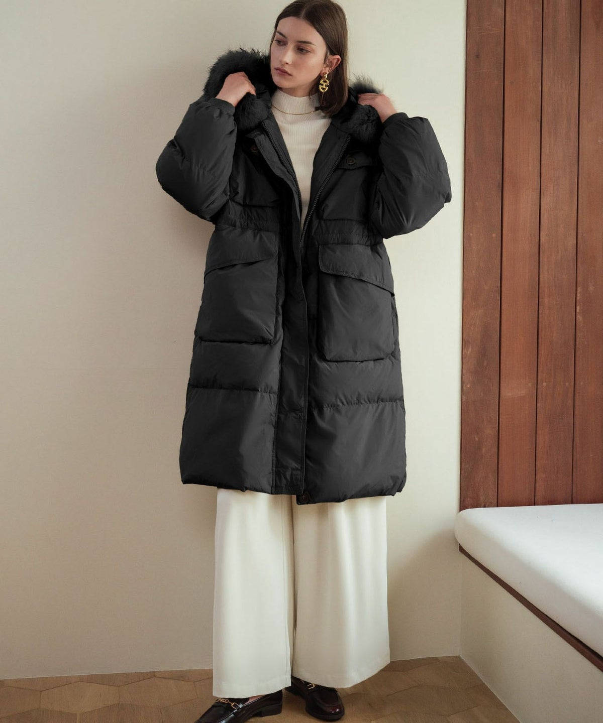 身長：175cm　着用サイズ：FREE　B：82 / W：60 / H：90