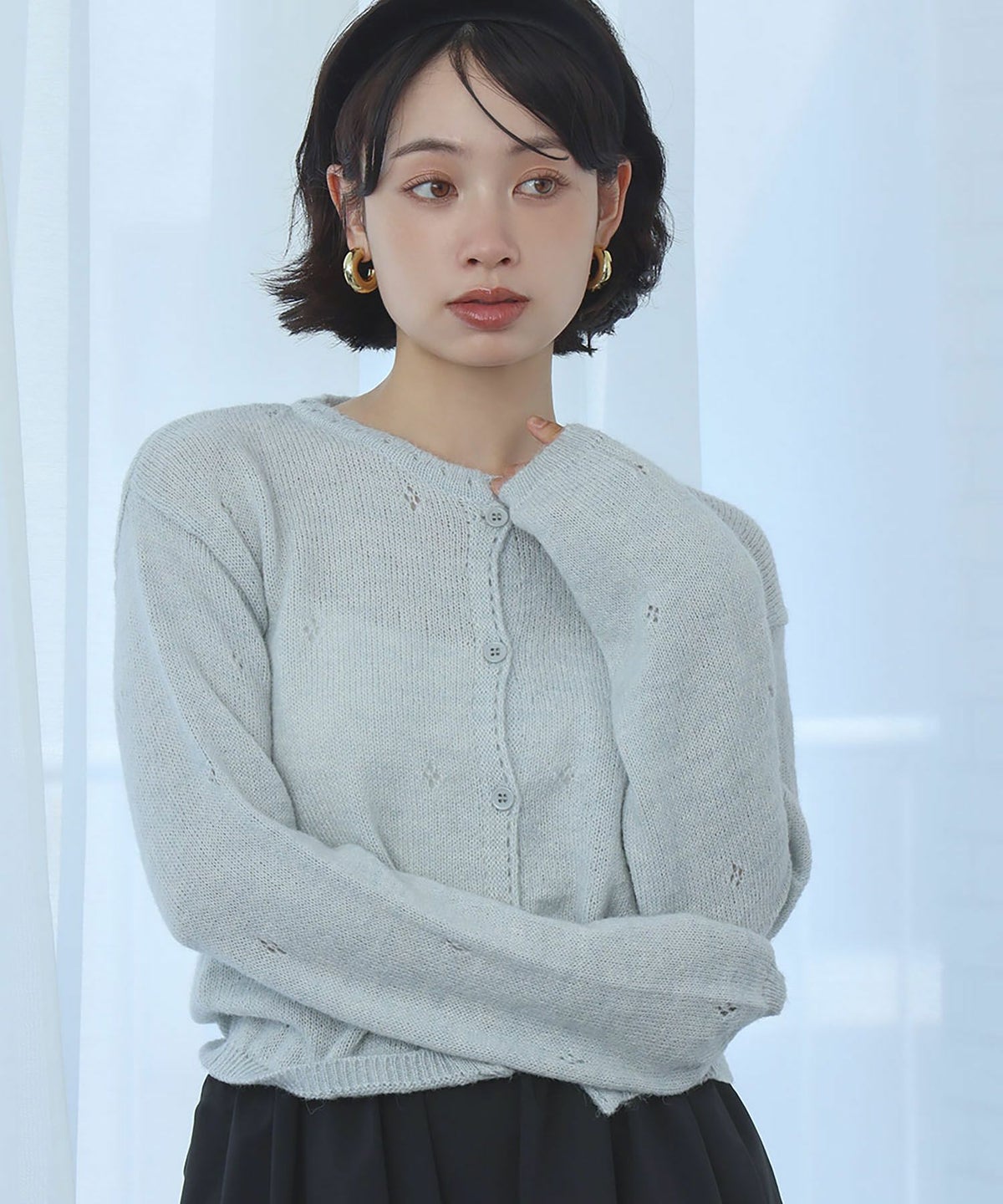 身長：157cm　着用サイズ：FREE　B：82 / W：63 / H：87