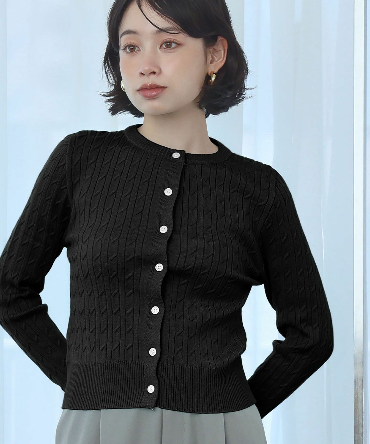 身長：157cm　着用サイズ：FREE　B：82 / W：63 / H：87