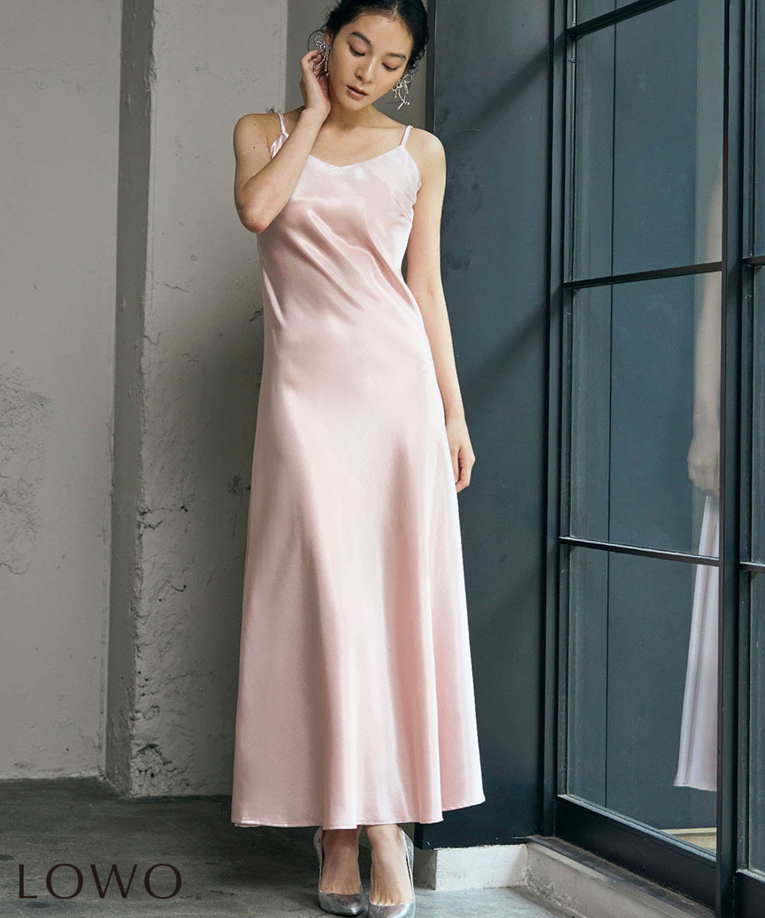 結婚式・お呼ばれ対応 | サテンキャミソールワンピース - パーティー