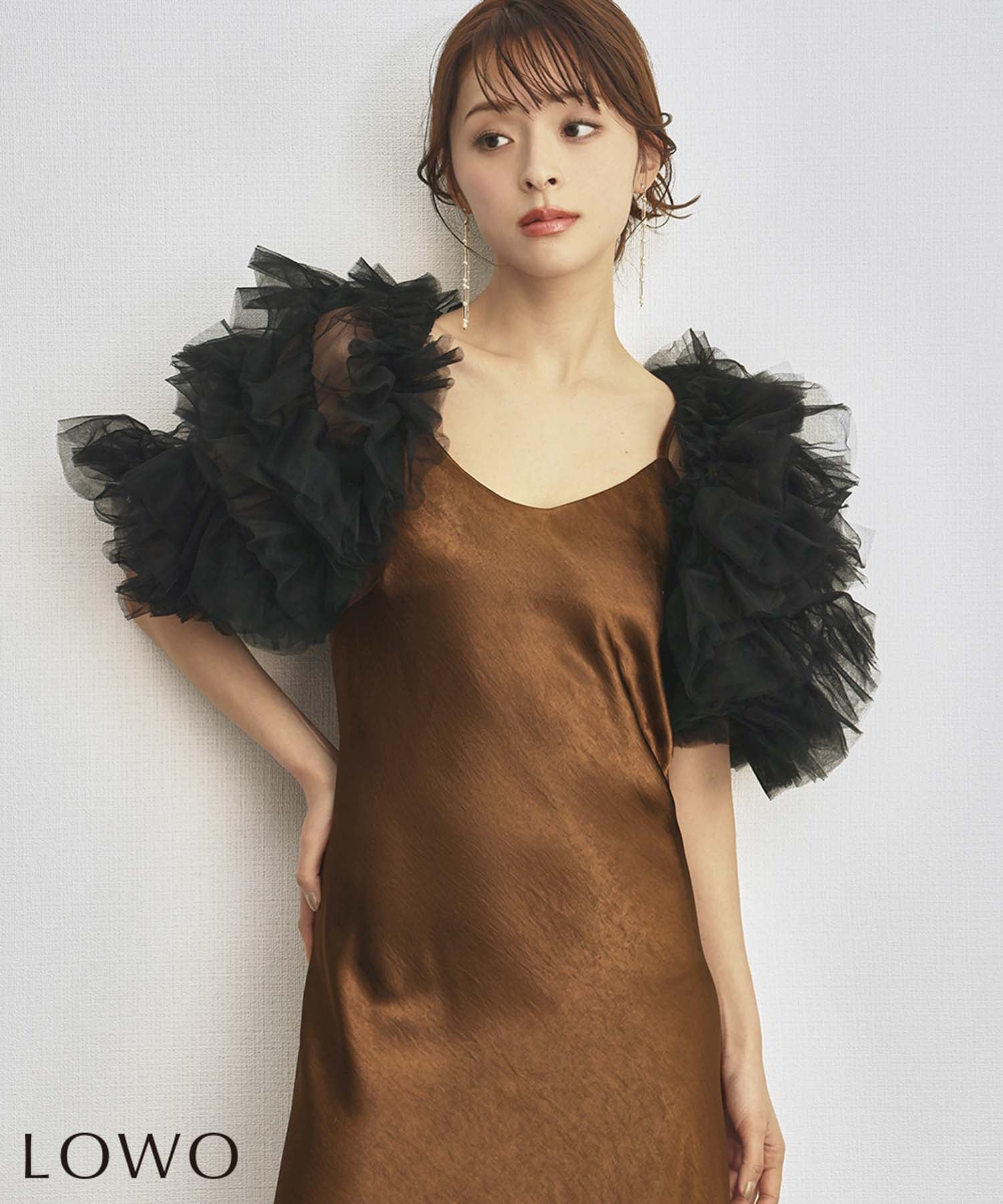 結婚式・お呼ばれ対応 | サテンキャミソールワンピース - パーティー