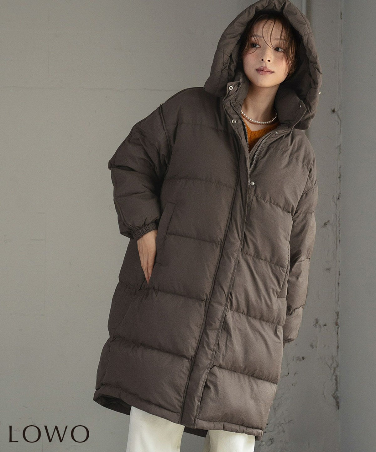 身長：170cm　着用サイズ：FREE　B：86 / W：61 / H：87