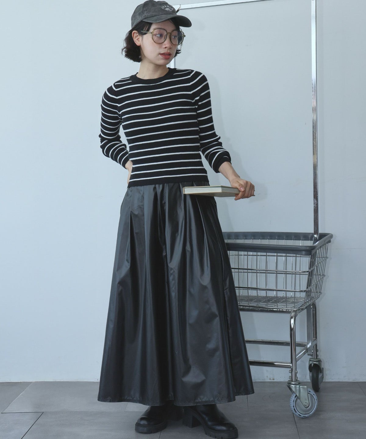 身長：157cm　着用サイズ：FREE　B：82 / W：63 / H：87