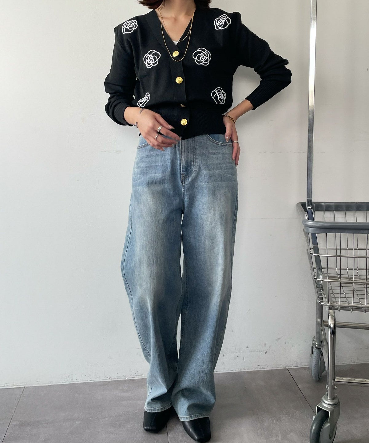 身長：160cm　着用サイズ：FREE