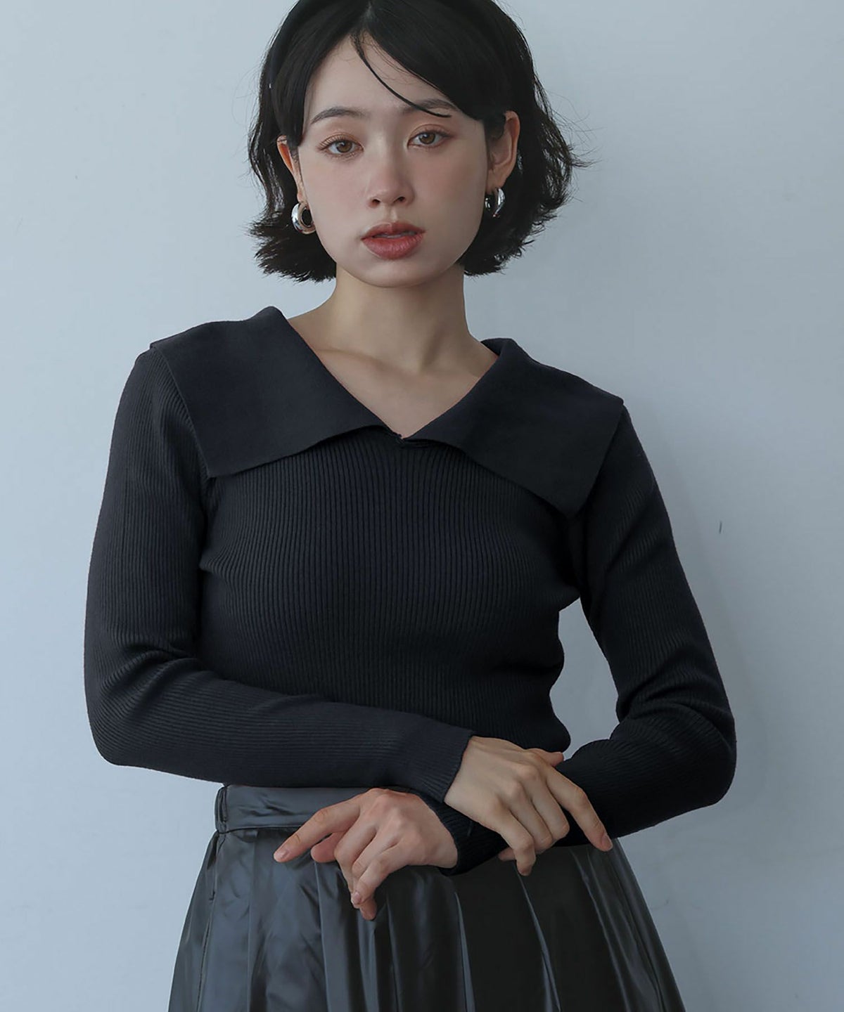 身長：157cm　着用サイズ：FREE　B：82 / W：63 / H：87