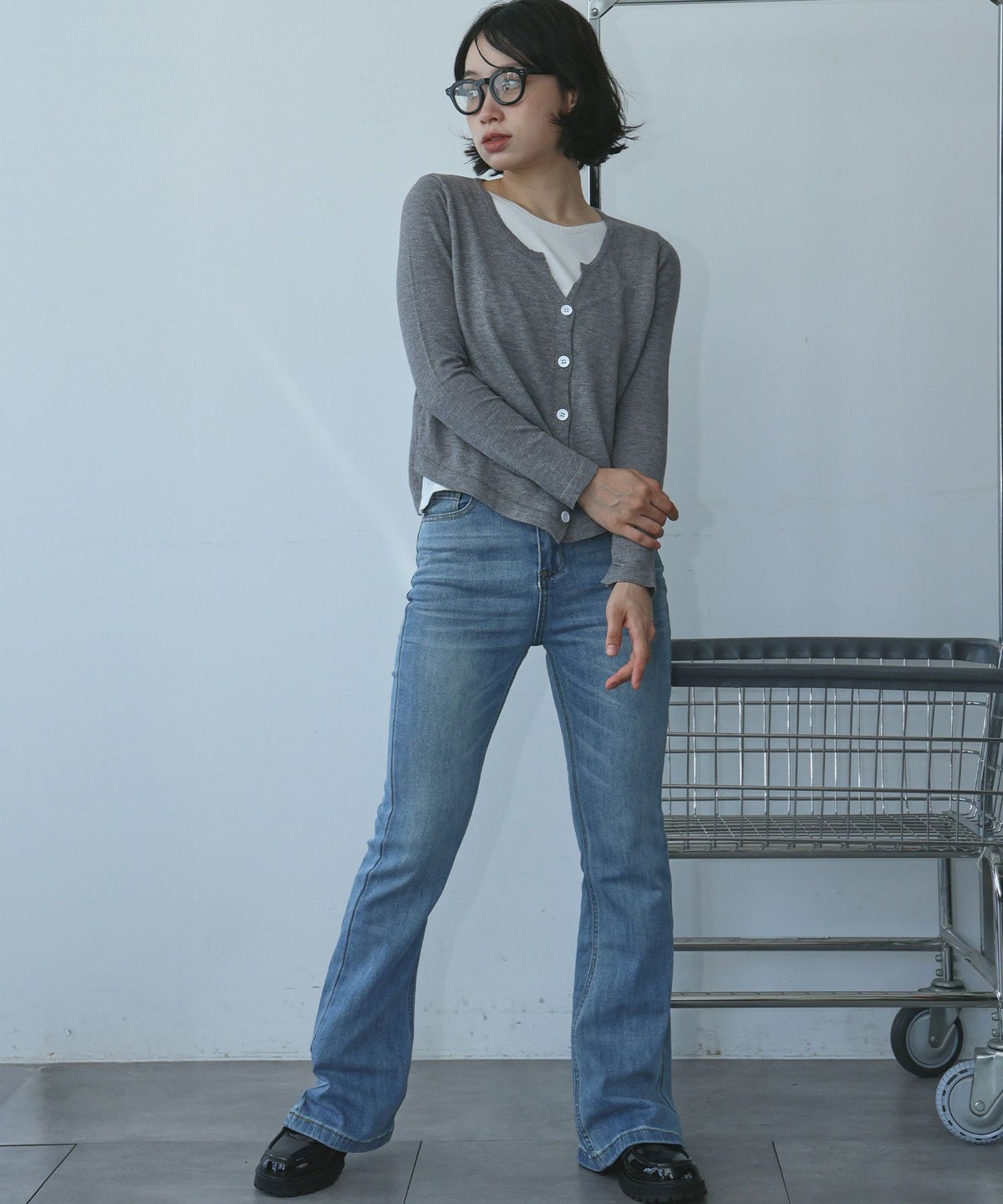 身長：157cm　着用サイズ：FREE　B：82 / W：63 / H：87