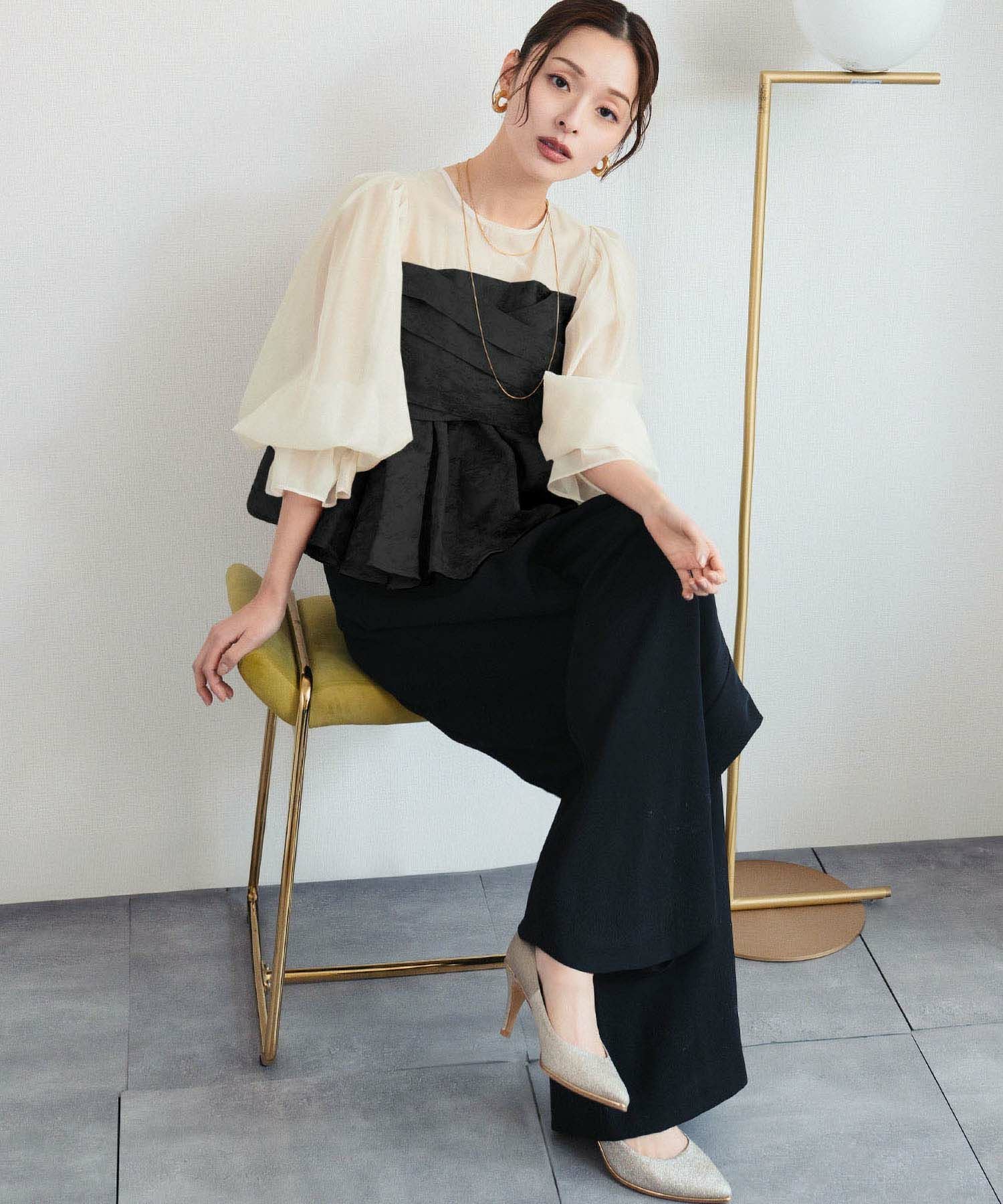 結婚式・お呼ばれ対応 | トップス＆パンツ2点セットアップドレス