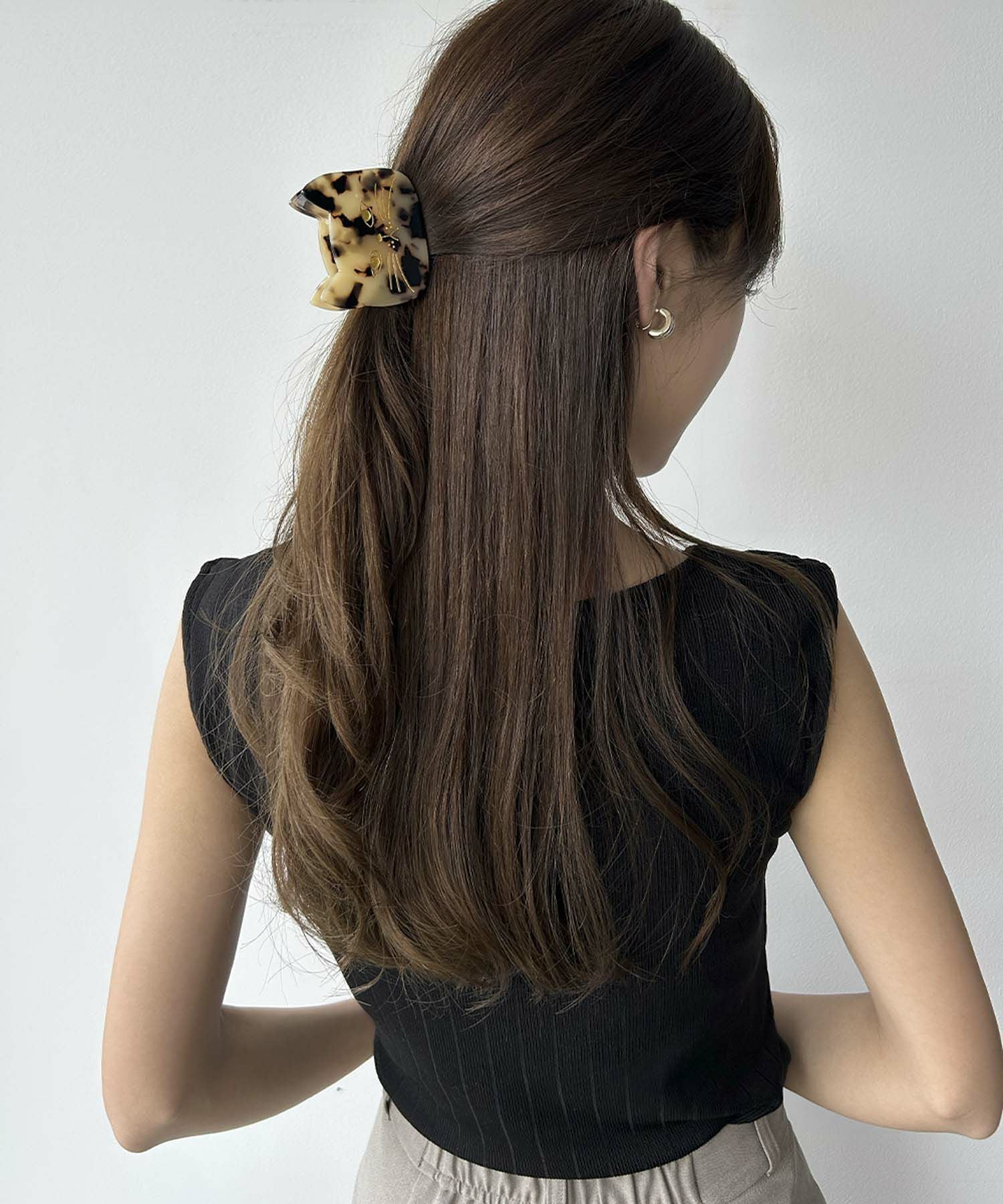 結婚式・お呼ばれ対応 | 猫モチーフビッグバレッタ - パーティードレス