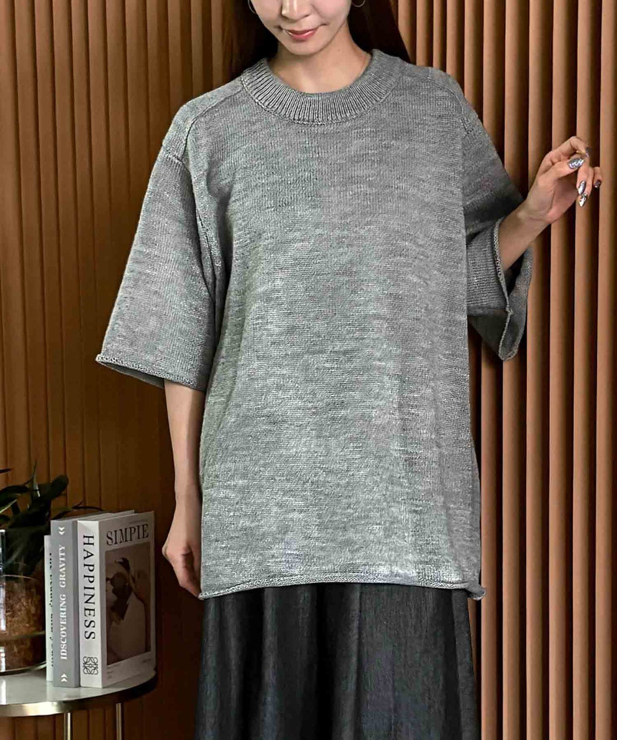 身長：158cm　着用サイズ：FREE