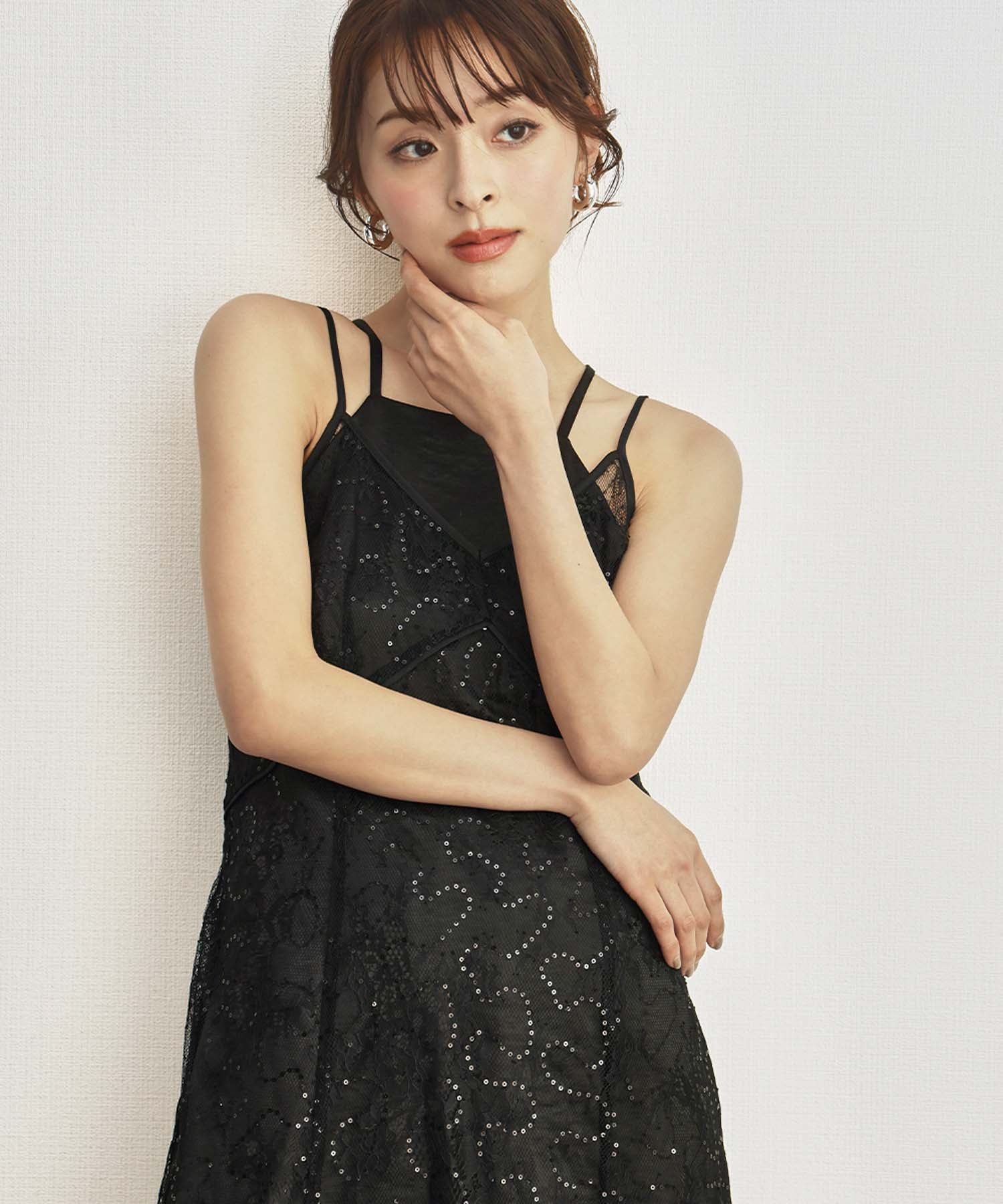 結婚式・お呼ばれ対応 | ワンピ＋キャミ＋パンツ3点セットドレス