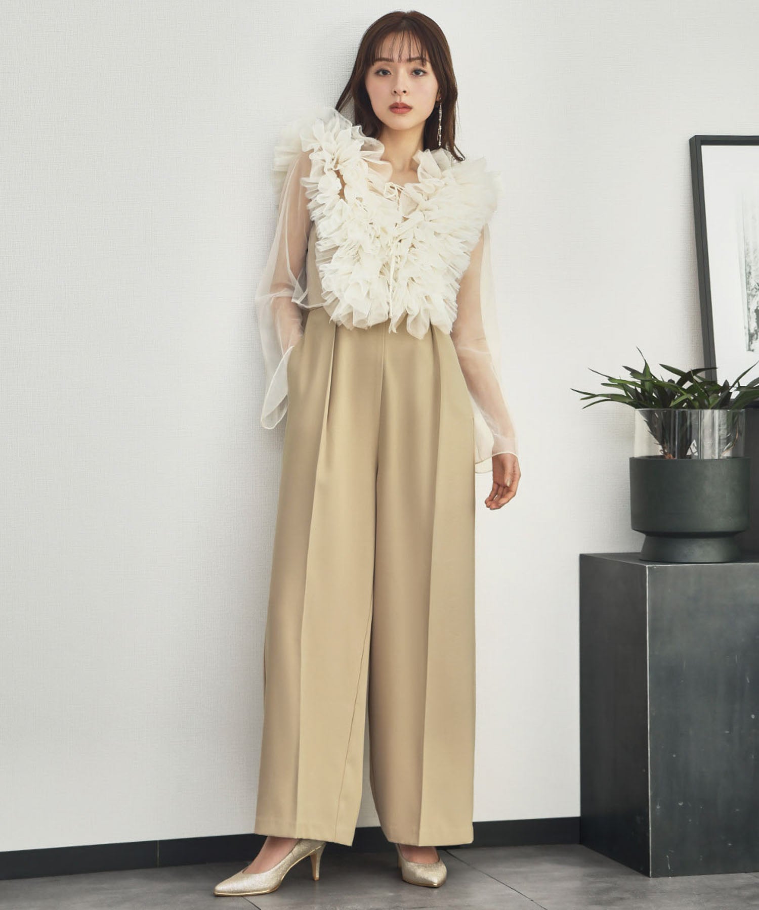 結婚式・お呼ばれ対応 | 2点セットオールインワンパンツドレス