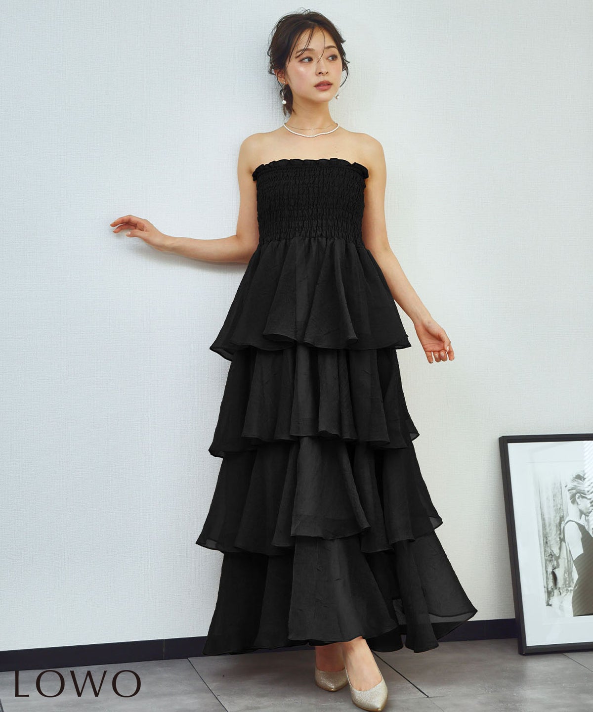 身長：170cm　着用サイズ：FREE　B：86 / W：61 / H：87