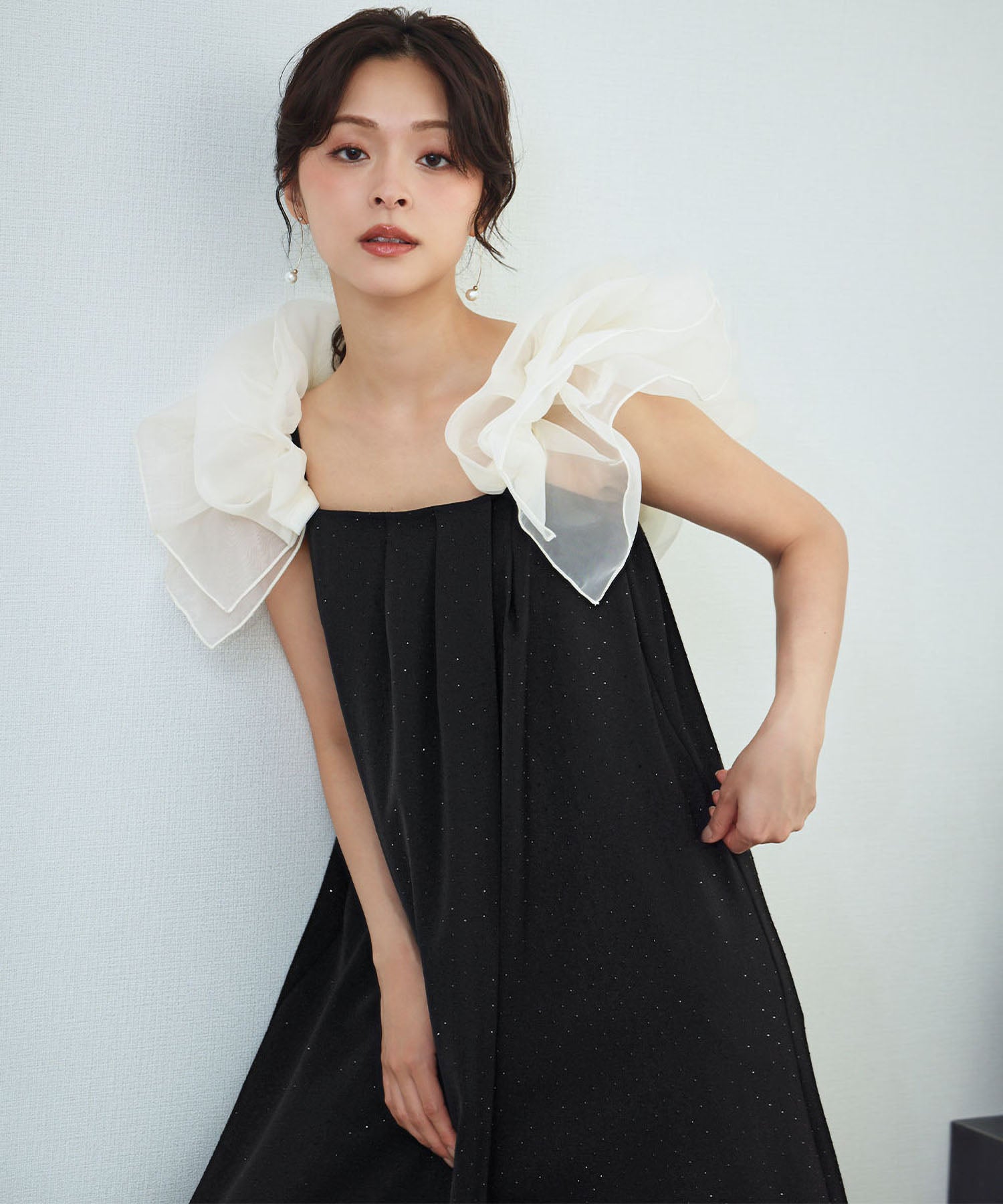 結婚式・お呼ばれ対応 | つけ袖付き2WAYオールインワン - パーティー
