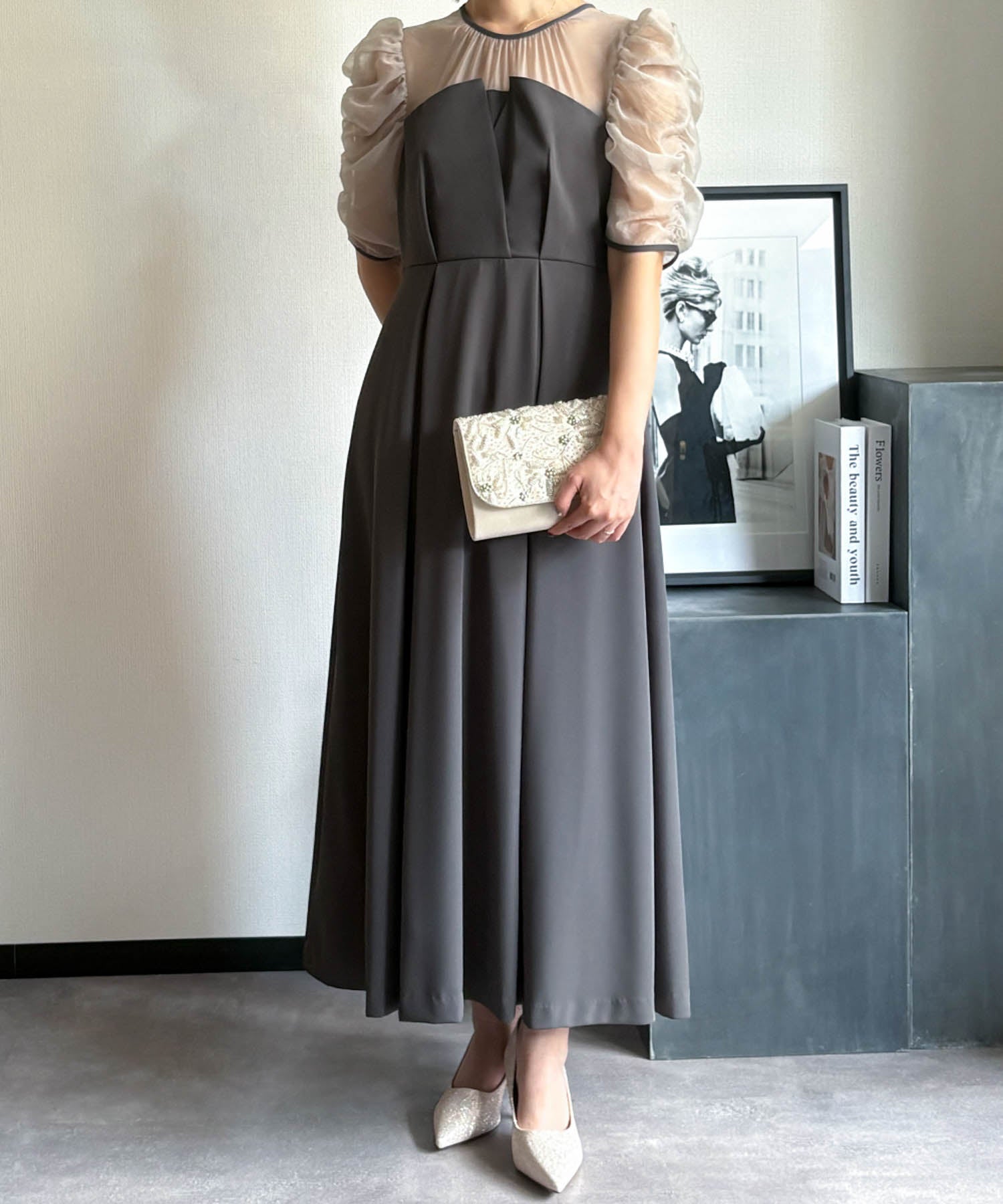 結婚式・お呼ばれ対応 | ビーズ刺繍ボタニカル2WAYパーティーバッグ