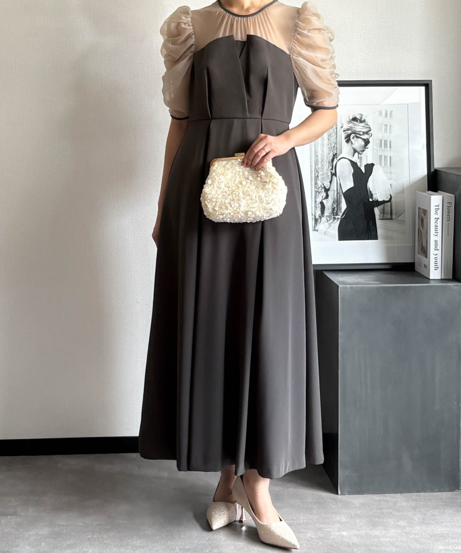 結婚式・お呼ばれ対応 | スパンコールがま口パーティーバッグ