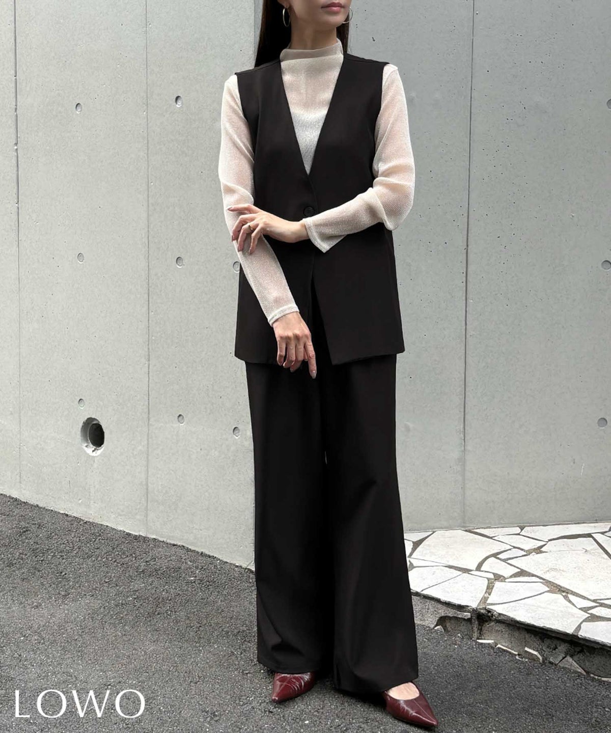 身長：158cm　着用サイズ：FREE